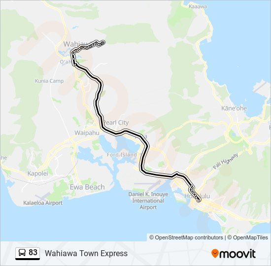 Mapa de 83 de autobús