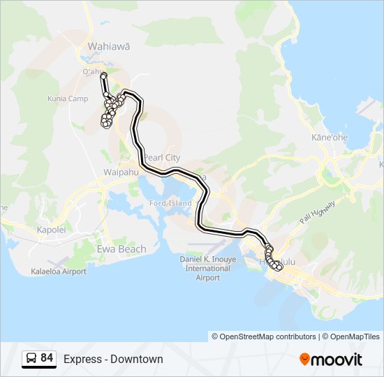 84 bus Line Map