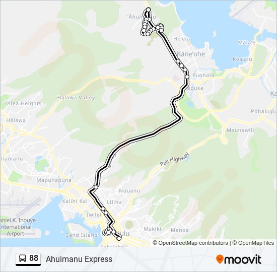 Mapa de 88 de autobús