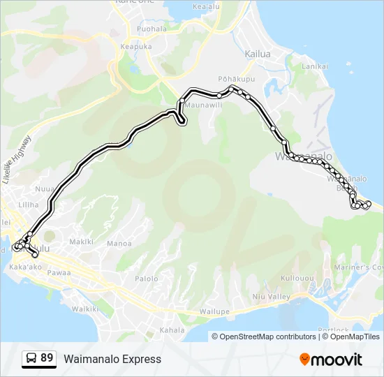 89 Bus Line Map