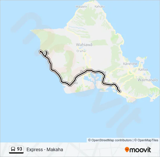 93 Bus Line Map