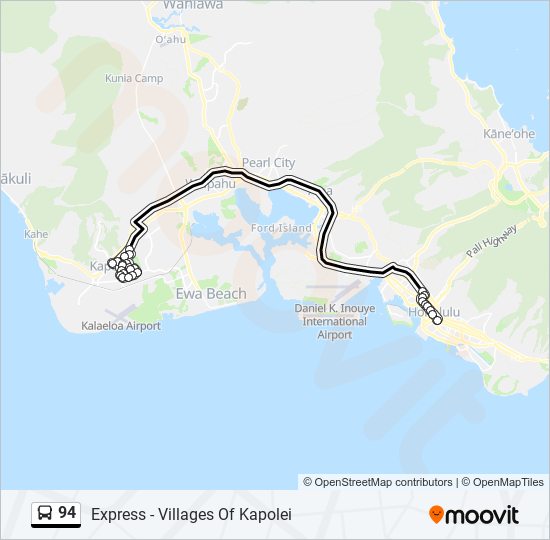 Mapa de 94 de autobús