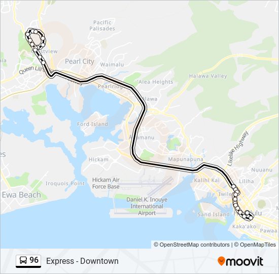 96 bus Line Map