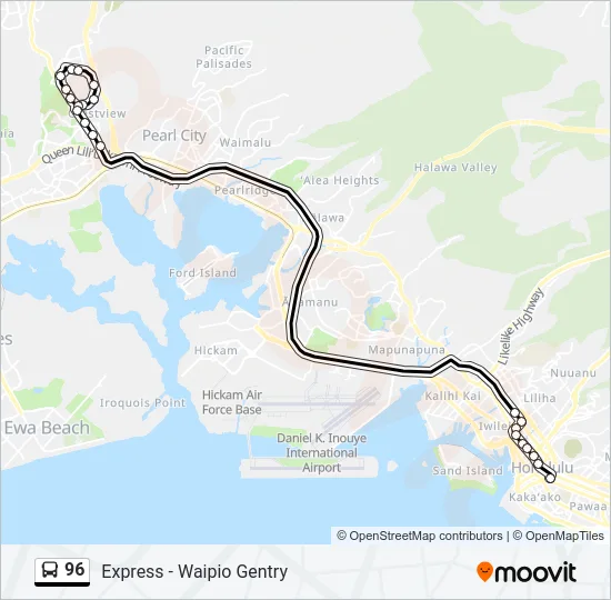 96 Bus Line Map