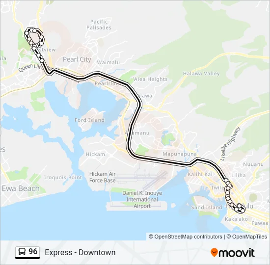 96 Bus Line Map