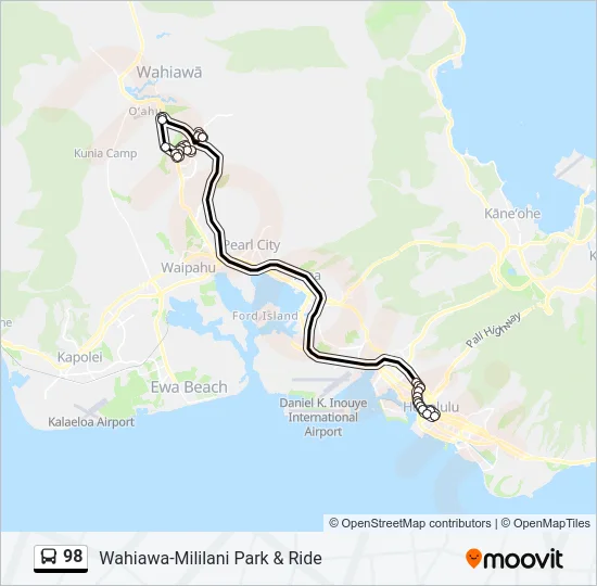 98 Bus Line Map