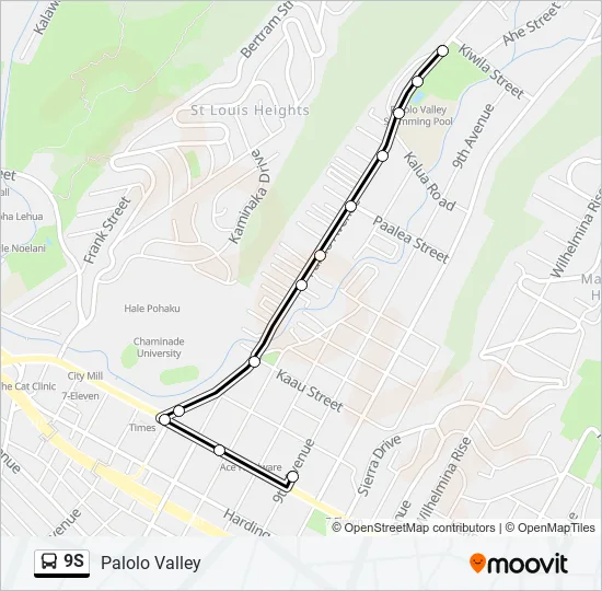 9S Bus Line Map