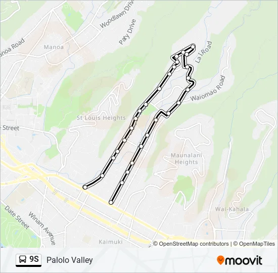 9S Bus Line Map