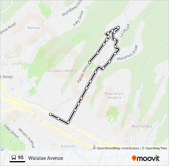 9S Bus Line Map