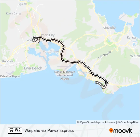 W2 Bus Line Map