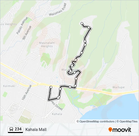 234 Bus Line Map