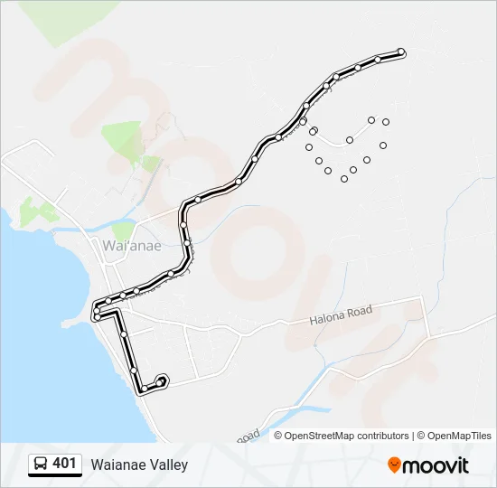 401 Bus Line Map