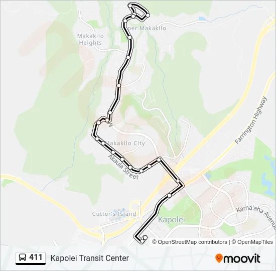 411 Bus Line Map
