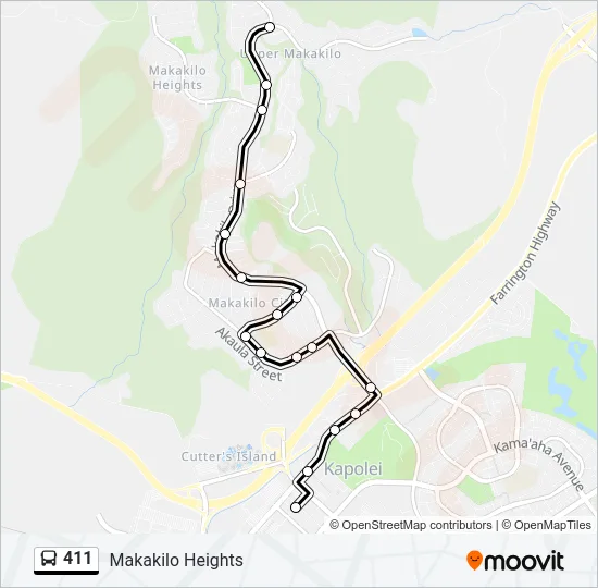 411 Bus Line Map