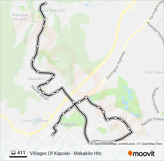 411 Bus Line Map