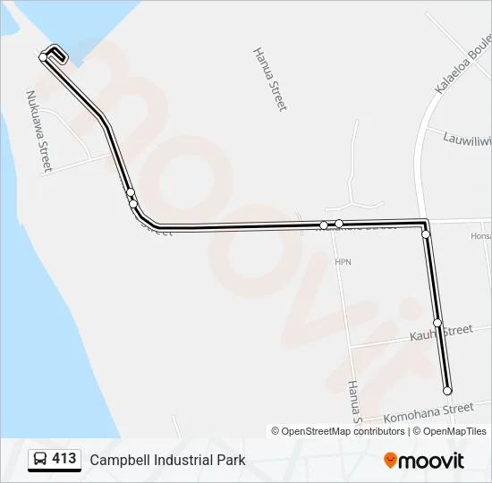 413 Bus Line Map