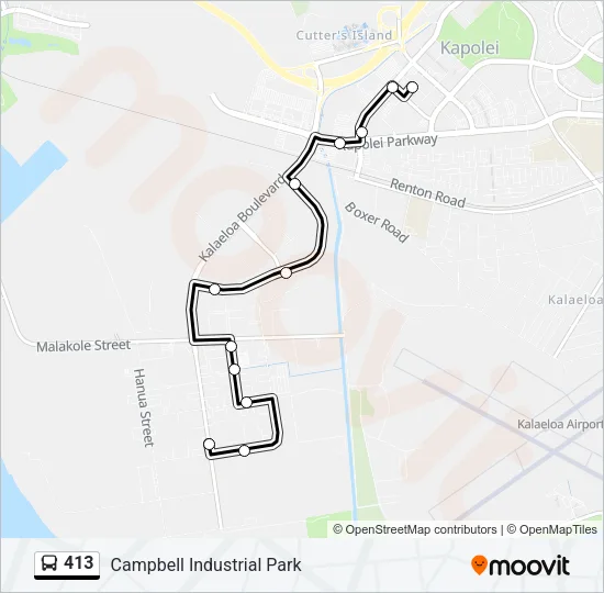 413 Bus Line Map