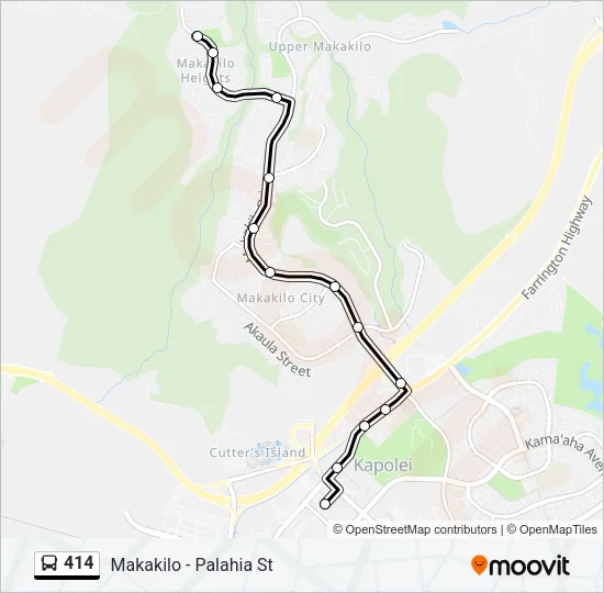 414 Bus Line Map