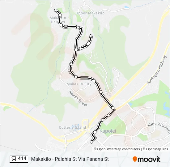 414 Bus Line Map