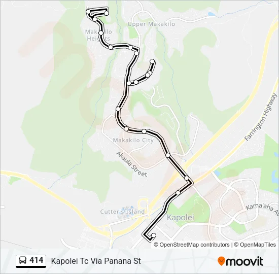 414 Bus Line Map