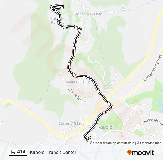 414 Bus Line Map