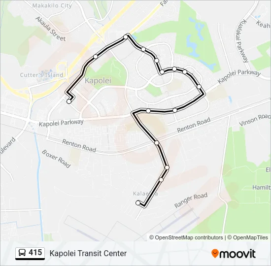 415 Bus Line Map