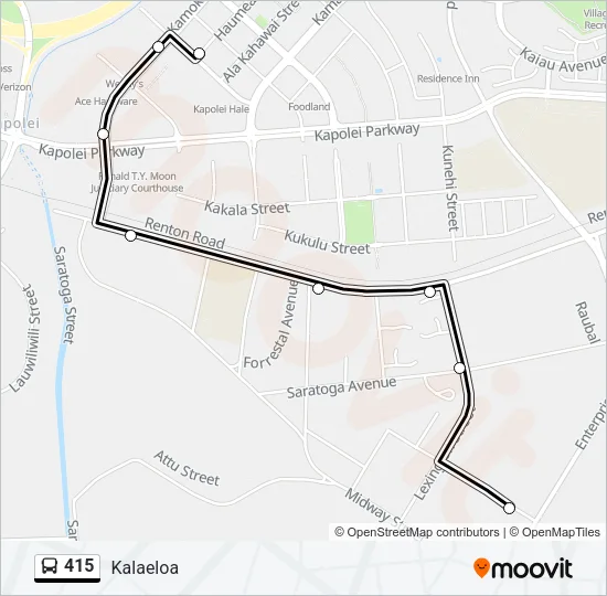 415 Bus Line Map