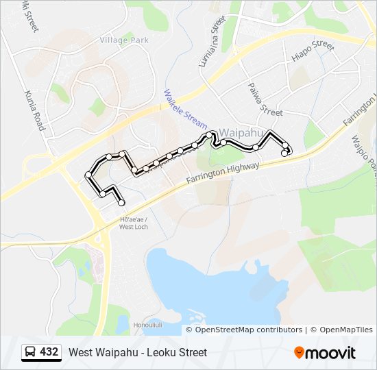 432 Bus Line Map