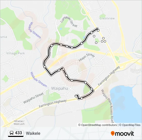 433 Bus Line Map
