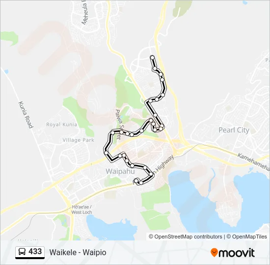 433 Bus Line Map