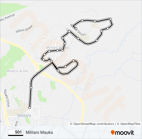 501 bus Line Map