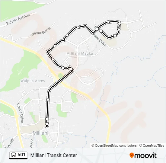 501 Bus Line Map