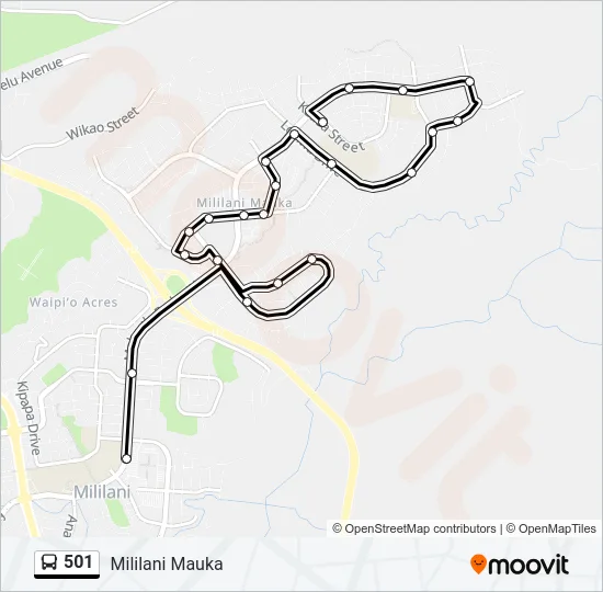 501 Bus Line Map