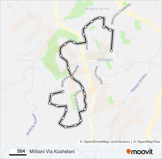 504 Route Schedules, Stops & Maps Mililani Via Kuahelani (Updated)