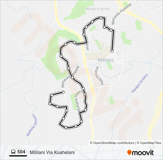 504 Bus Line Map