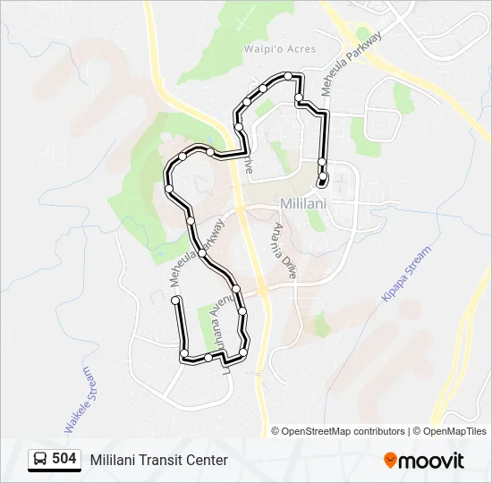 504 Bus Line Map