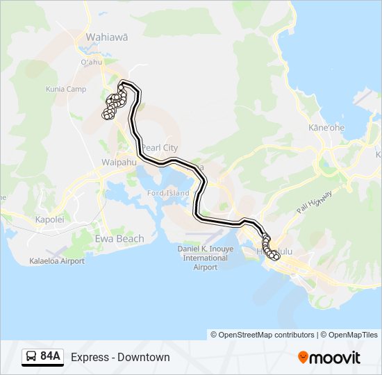 84A bus Line Map