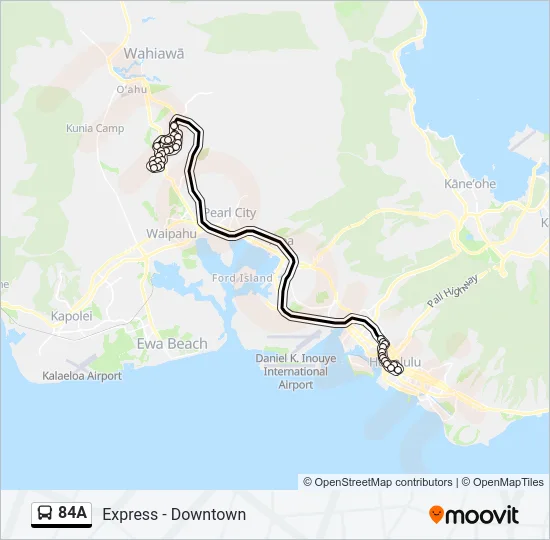 84A Bus Line Map