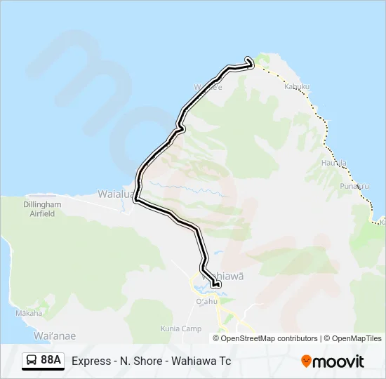 88A Bus Line Map