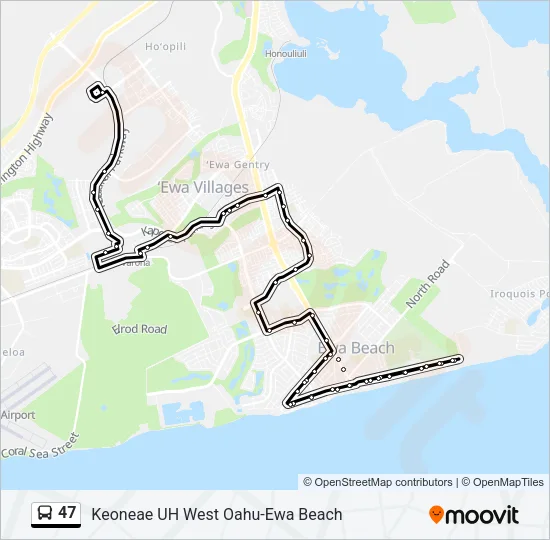 47 Bus Line Map