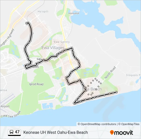 47 Bus Line Map