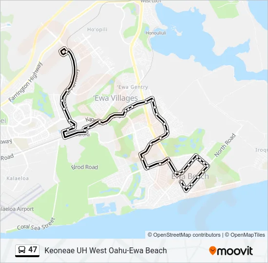 47 Bus Line Map