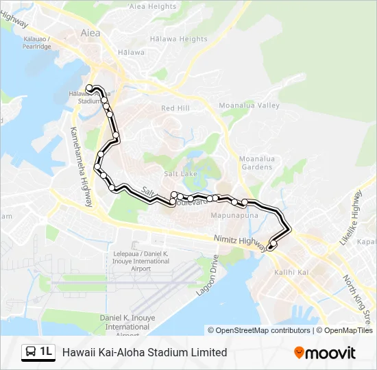1L Route: Schedules, Stops & Maps - Kahauiki Kalihi Transit Cntr