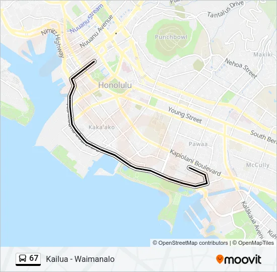 67 Bus Line Map