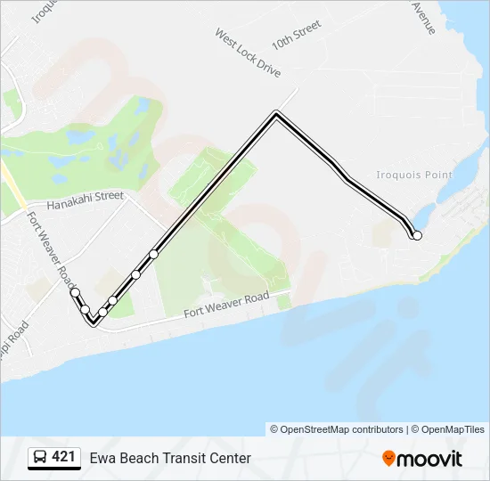 421 Bus Line Map