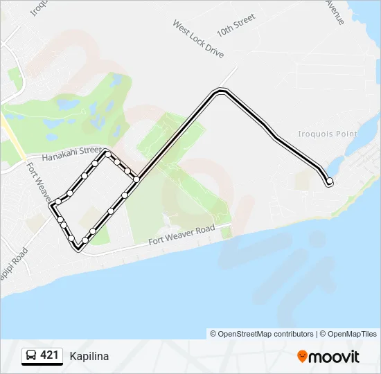 421 Bus Line Map