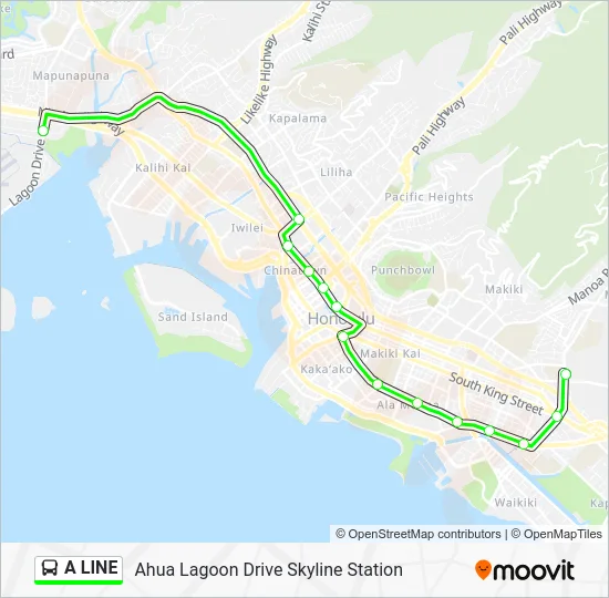 A LINE Bus Line Map