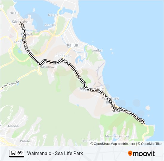 69 Bus Line Map