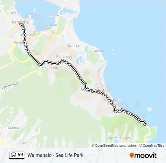 69 Bus Line Map