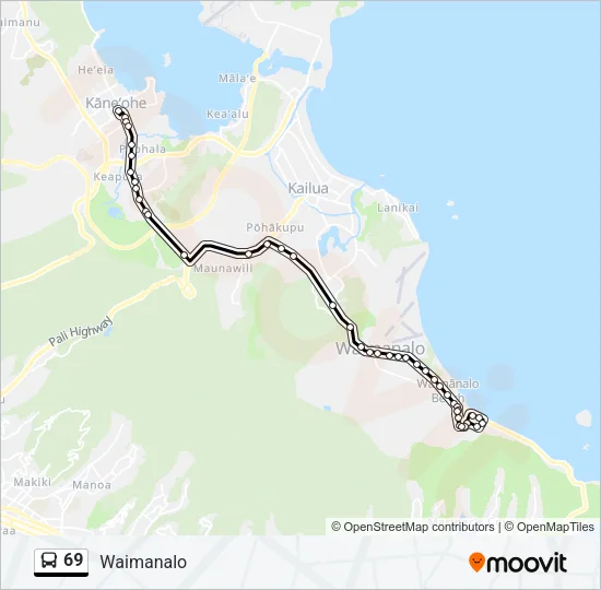 69 Bus Line Map